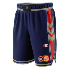 Adelaide 36ers 2021/22 Mens Authentic Home Shorts Navy XS, Navy, rebel_hi-res