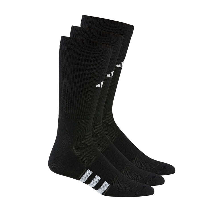 adidas Performance Light Crew 3 Pack Socks, Black, rebel_hi-res