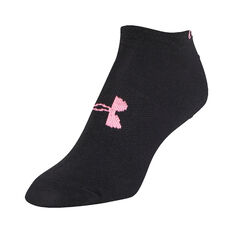 Under Armour Womens Solid No Show Socks 6 Pack, , rebel_hi-res
