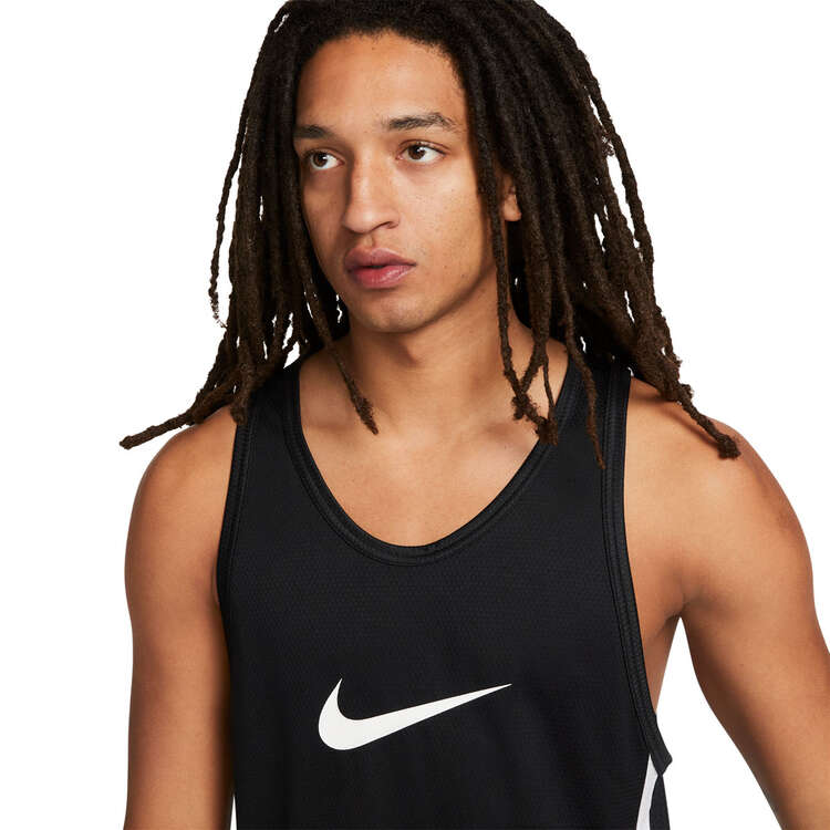 Nike Mens Dri-FIT Icon Basketball Jersey, Black, rebel_hi-res