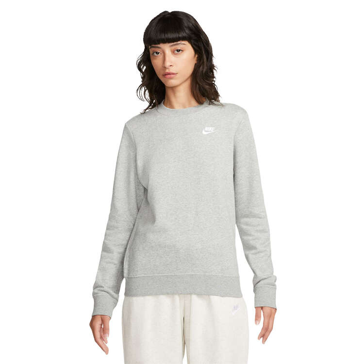 Nike Sportswear Womens Club Sweatshirt Grey XS, Grey, rebel_hi-res