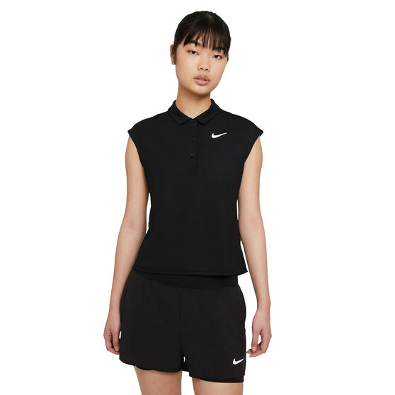 NikeCourt Womens Victory Tennis Polo, Black, rebel_hi-res