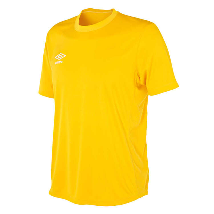 Umbro Mens League Knit Jersey Yellow S, Yellow, rebel_hi-res