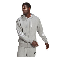 adidas Mens Sportswear Future Icons Full-Zip Hoodie, Grey, rebel_hi-res