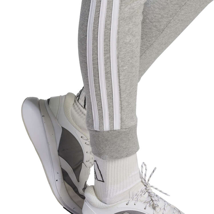 adidas Womens Essentials 3-Stripes Fleece Pants, Grey, rebel_hi-res