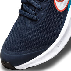 Nike Star Runner 3 GS Kids Running Shoes, Navy/White, rebel_hi-res