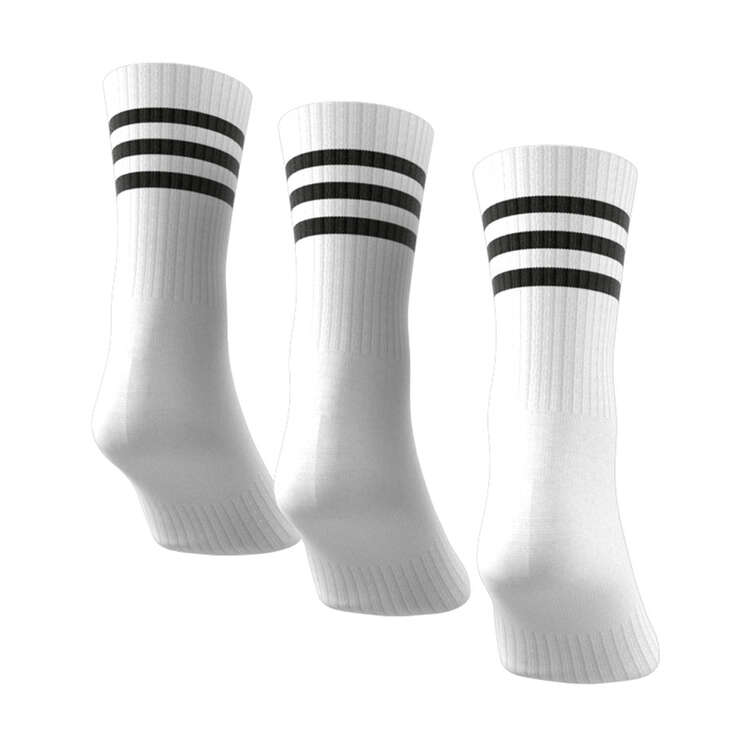adidas 3-Stripes Cushioned Crew Socks White S, White, rebel_hi-res