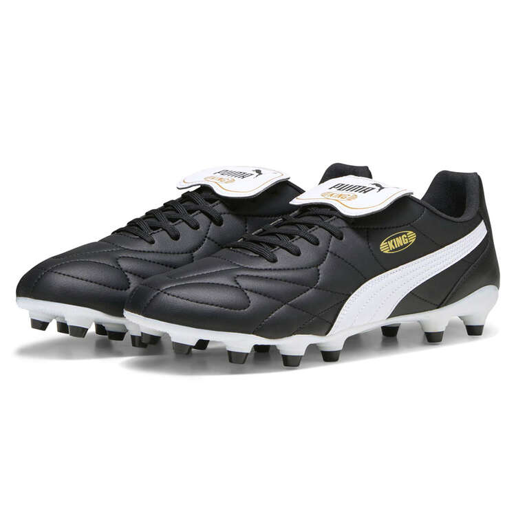 Puma King Top Football Boots, Black/White, rebel_hi-res