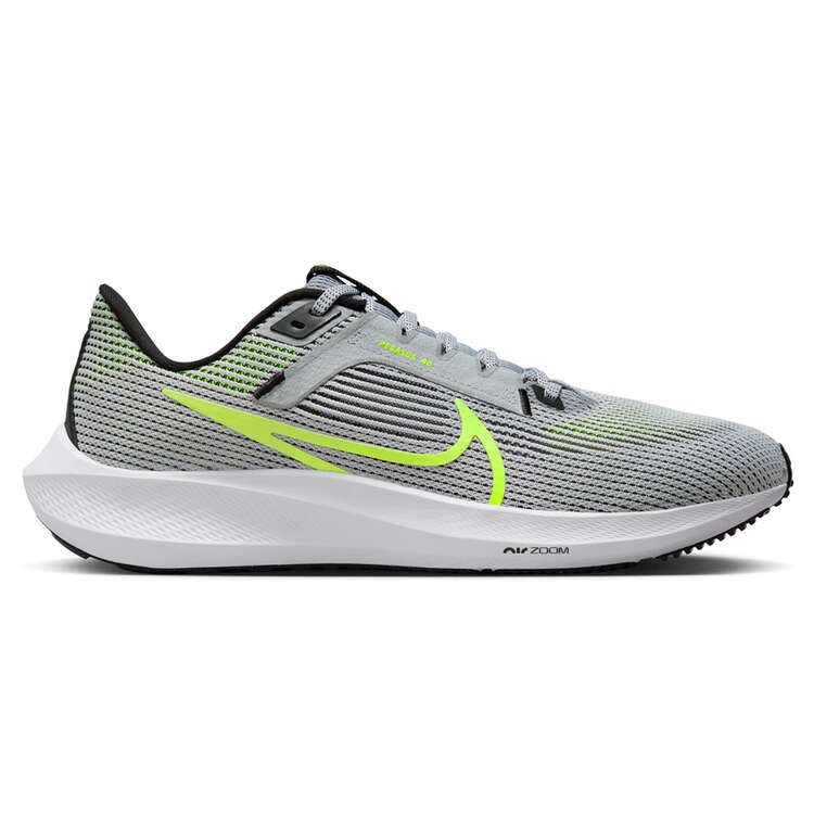 Nike Air Zoom Pegasus 40 Mens Running Shoes, Grey/Volt, rebel_hi-res