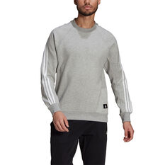 adidas Mens FI Sweatshirt Grey S, Grey, rebel_hi-res