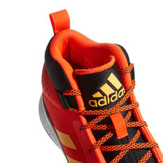 adidas Cross Em Up 5 Wide Kids Basketball Shoes Orange US 4, Orange, rebel_hi-res