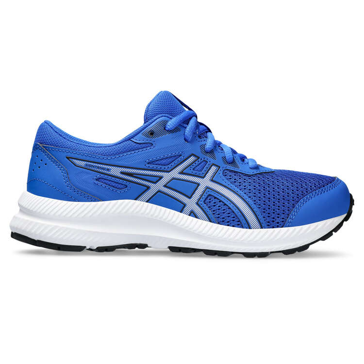 Asics Contend 8 GS Kids Running Shoes Blue/Silver US 1, Blue/Silver, rebel_hi-res