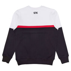 St Kilda Saints 2022 Mens Crew Sweatshirt Multi S, Multi, rebel_hi-res