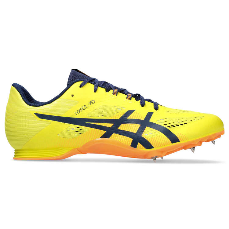 Asics Hyper Sprint 8 MD Track Shoes Yellow/Blue US Mens 4 / Womens 5.5, Yellow/Blue, rebel_hi-res
