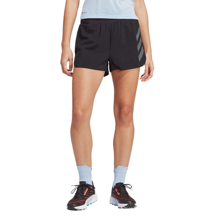 adidas Terrex Womens Agravic Trail Running Shorts, Black/Grey, rebel_hi-res