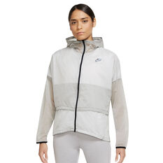Nike Air Womens Running Jacket, Grey, rebel_hi-res