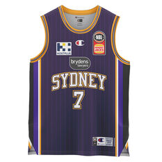Sydney Kings Shaun Bruce 2021/22 Kids Authentic Home Jersey Purple 4, Purple, rebel_hi-res