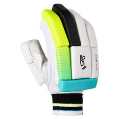 Kookaburra Rapid Pro 5.0 Junior Cricket Batting Gloves Green/Blue Youth Right Hand, Green/Blue, rebel_hi-res