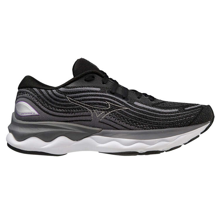 Mizuno Wave Skyrise 4 Womens Running Shoes Black/Grey US 6, Black/Grey, rebel_hi-res