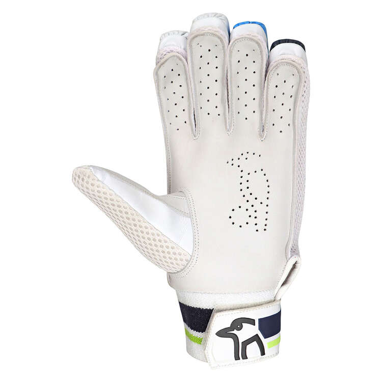 Kookaburra Pixel Giga Cricket Batting Gloves, White/Blue, rebel_hi-res
