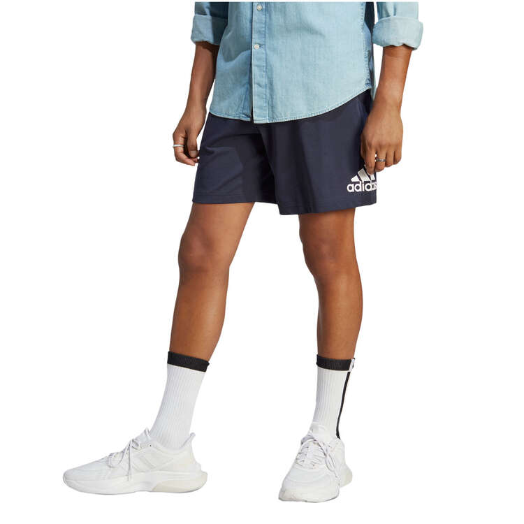 adidas Mens Essentials Big Logo Shorts, Navy/White, rebel_hi-res
