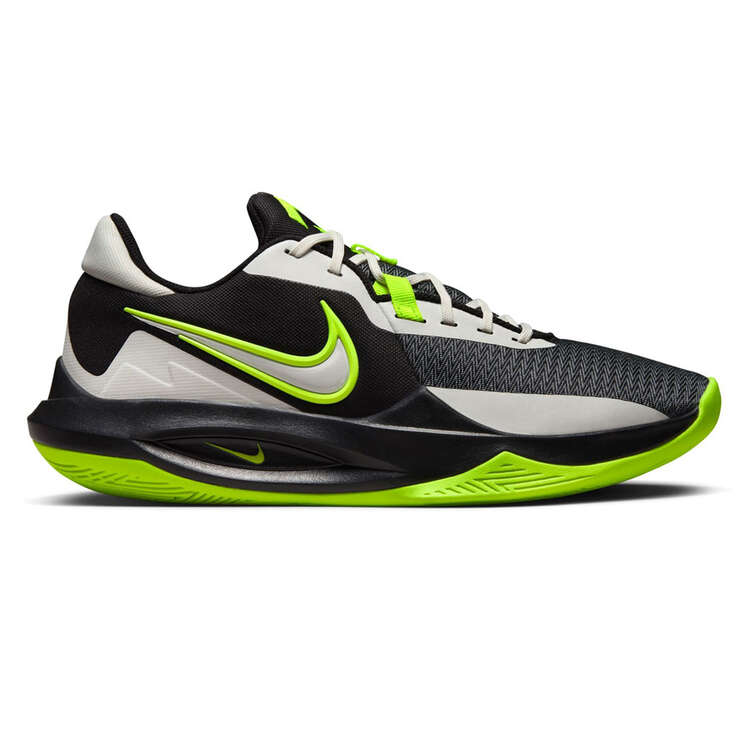 Nike Precision 6 Basketball Shoes Black/Green US Mens 7 / Womens 8.5, Black/Green, rebel_hi-res