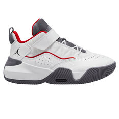 Jordan Stay Loyal PS Kids Basketball Shoes, White/Black, rebel_hi-res