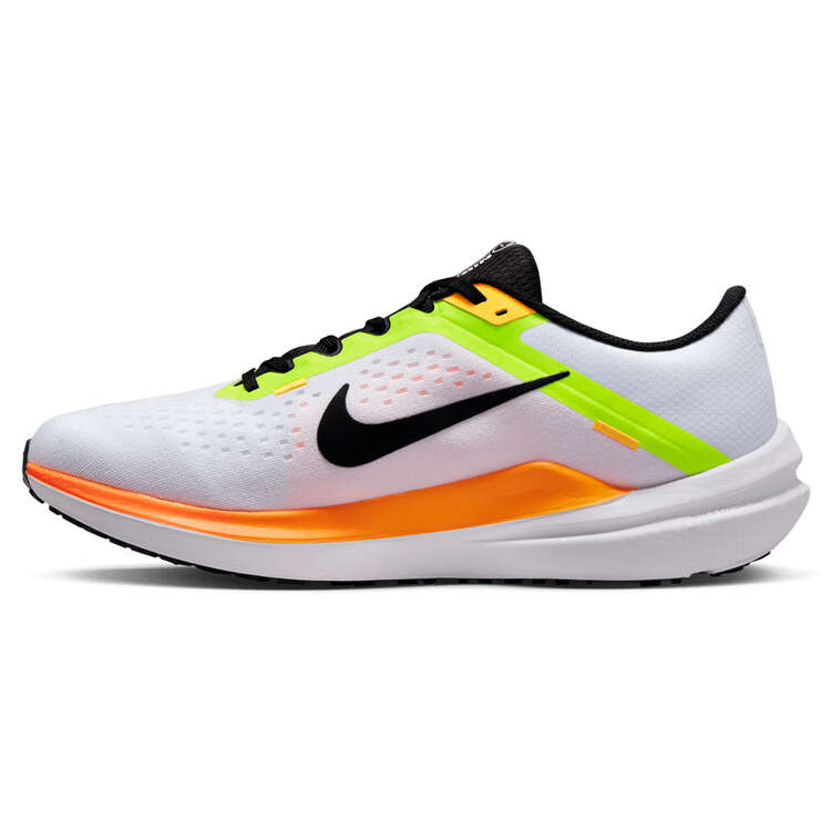 Nike Air Winflo 10 Mens Running Shoes, White/Orange, rebel_hi-res