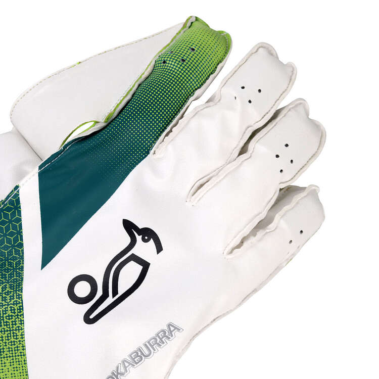 Kookaburra Pro 4.0 Wicketkeeper Junior Gloves White/Green Junior, White/Green, rebel_hi-res