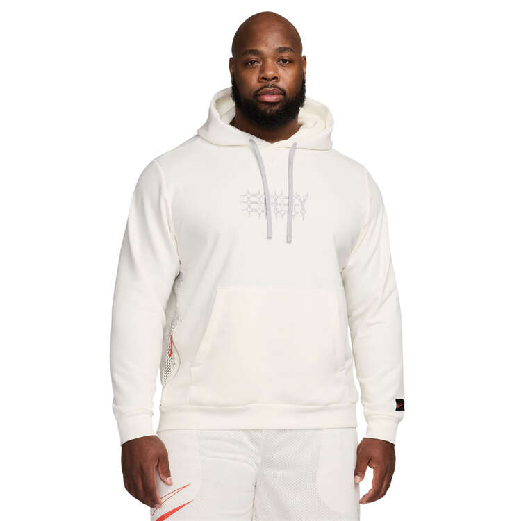 Nike Mens Kevin Durant Dri-FIT Standard Issue Pullover Basketball Hoodie, White, rebel_hi-res