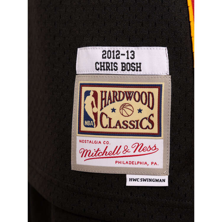 Mitchell & Ness Miami Heat Chris Bosh 2012/13 Basketball Jersey, Black, rebel_hi-res