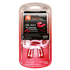 Shock Doctor Gel Max Fruit Punch Flavour Fusion Mouthguard, Red, rebel_hi-res