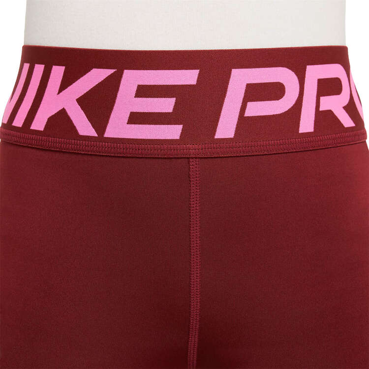Nike Pro Kids Dri-FIT 3 Inch Shorts, Red, rebel_hi-res