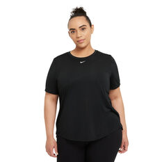 Nike One Womens Dri-FIT Standard Tee Plus Black XL, Black, rebel_hi-res