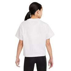 Nike Girls Sportswear Essential Boxy Tee White XL, White, rebel_hi-res