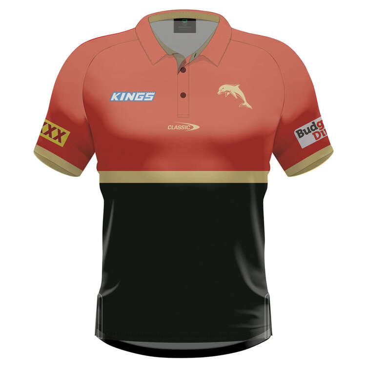 Dolphins 2024 Mens Media Polo, Red, rebel_hi-res