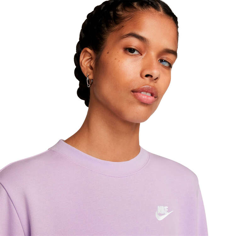 Nike Sportswear Womens Club Sweatshirt, Violet, rebel_hi-res