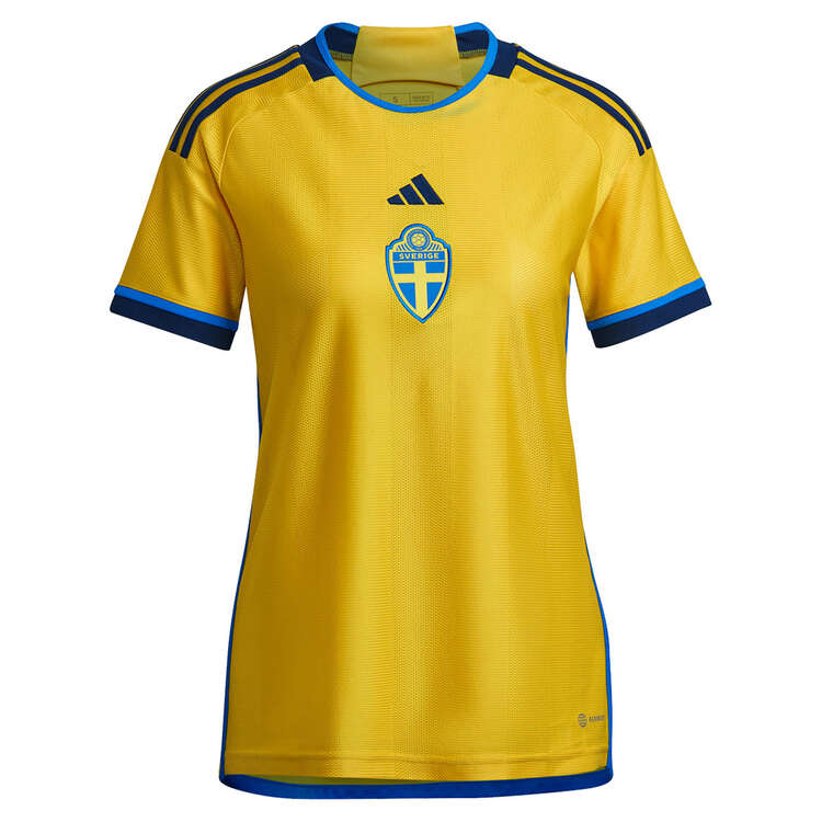 adidas Sweden 2023 Womens Home Football Jersey Yellow XS, Yellow, rebel_hi-res