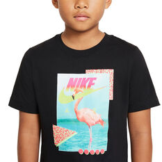 Nike Boys Sportswear Beach Flamingo Photo Tee Black XS, Black, rebel_hi-res