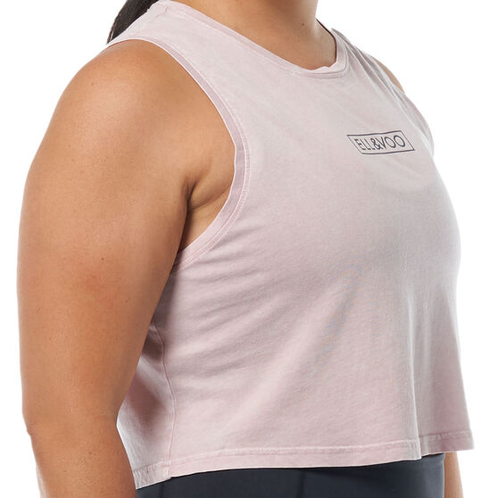 Ell & Voo Womens Rocky Cropped Muscle Tank, Lilac, rebel_hi-res