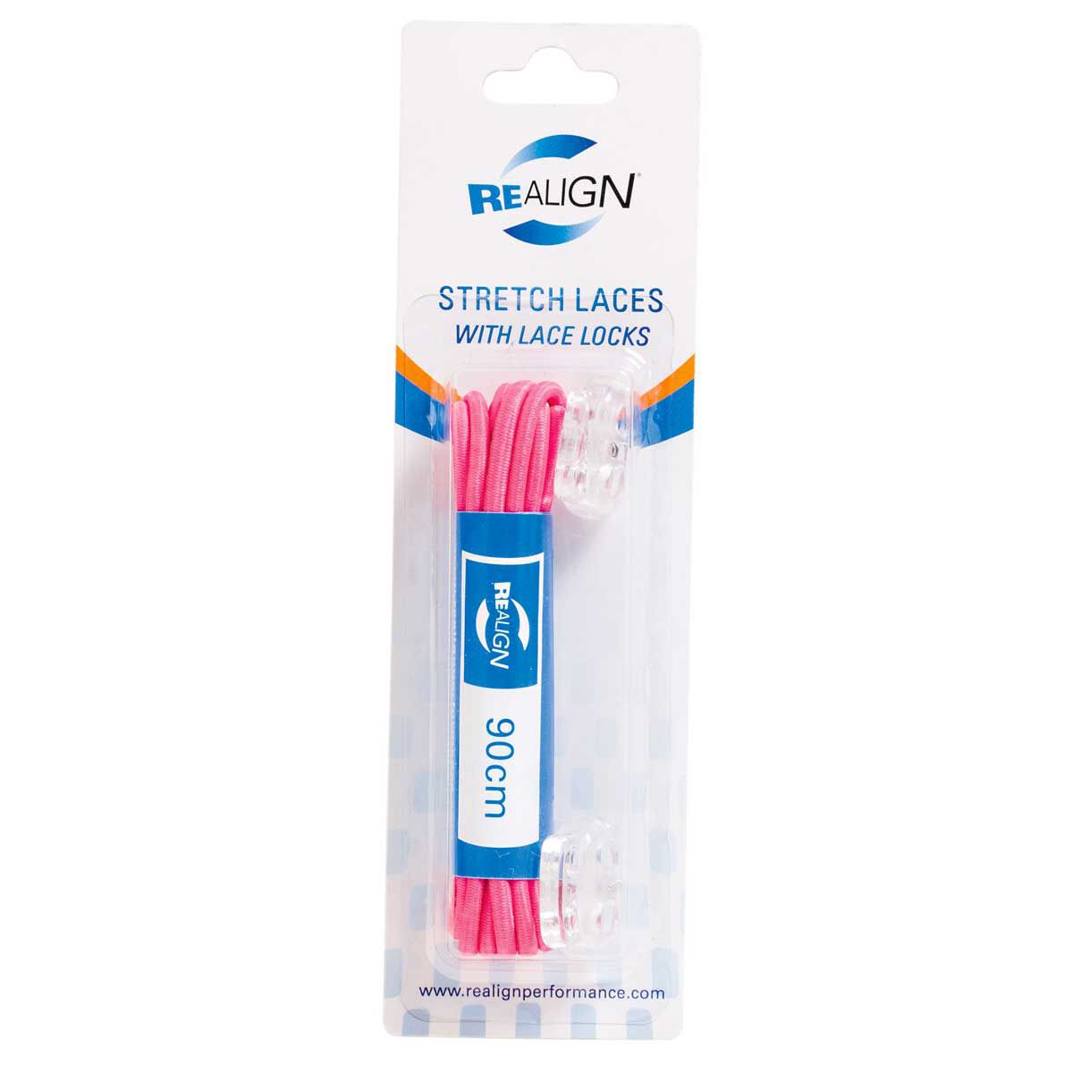 Realign 90cm Stretch Shoe Laces Pink 