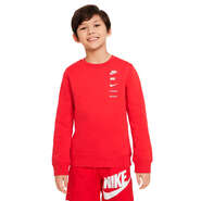 Nike Boys Sportswear Standard Issue Fleece Crew Sweatshirt, , rebel_hi-res