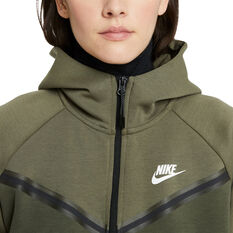 Nike Womens Sportswear Tech Fleece Windrunner Hoodie, Green, rebel_hi-res