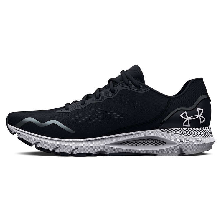 Under Armour HOVR Sonic 6 Womens Running Shoes, Black/White, rebel_hi-res