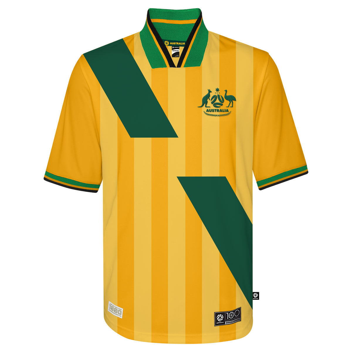 Socceroos home and away shirts