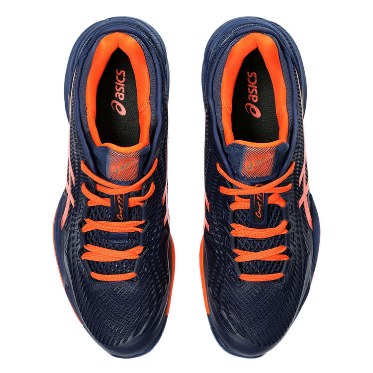 Asics Court FF 3 Mens Tennis Shoes, Blue/Orange, rebel_hi-res