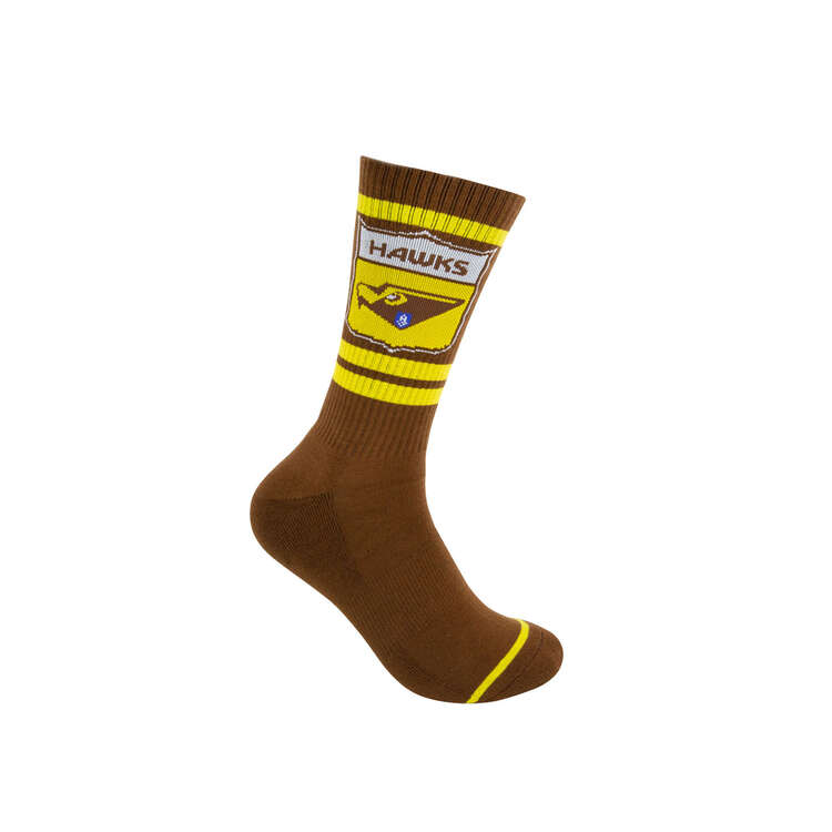 Hawthorn Hawks Sneaker Socks 2 Pack, , rebel_hi-res