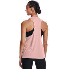 Under Armour Womens Sportstyle Logo Tank, Pink, rebel_hi-res