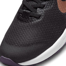 Nike Revolution 6 FlyEase Next Nature GS Kids Running Shoes, Black/Red, rebel_hi-res