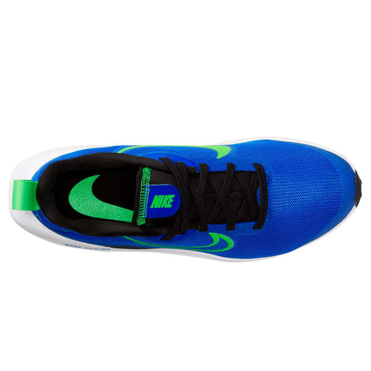 Nike Air Zoom Arcadia 2 GS Kids Running Shoes, Blue/Green, rebel_hi-res